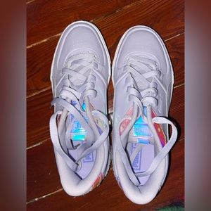 NEW purple holographic puma sneakers